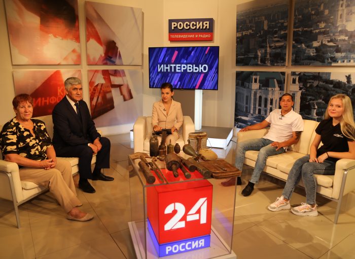 Астраханские поисковики рассказали о своей работе на местном телеканале "Россия - 24"